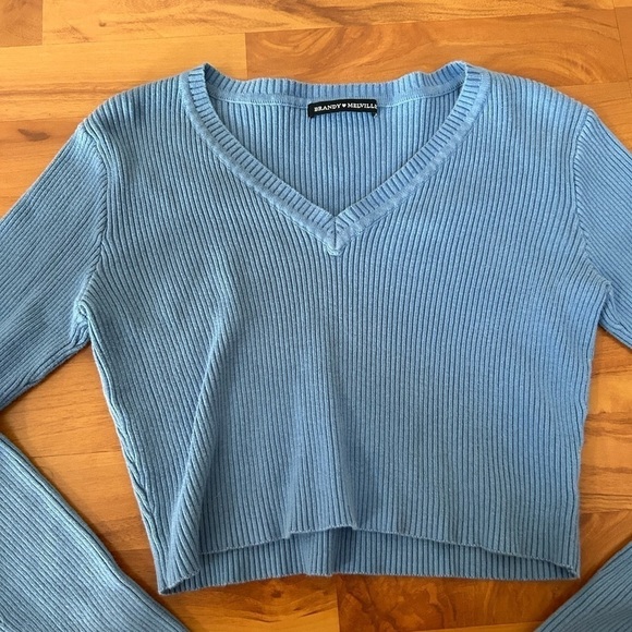 Brandy Melville Blue Ribbed Sweater - Picture 4 of 4